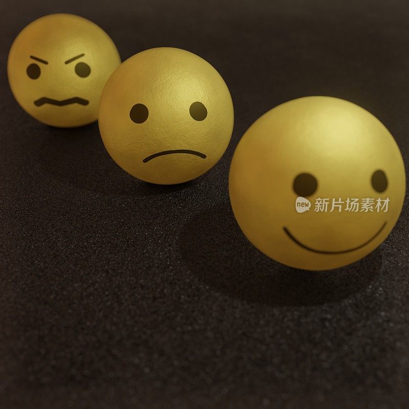 脸部图标设置emoticon 3d插图3d